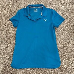 teal golf shirt